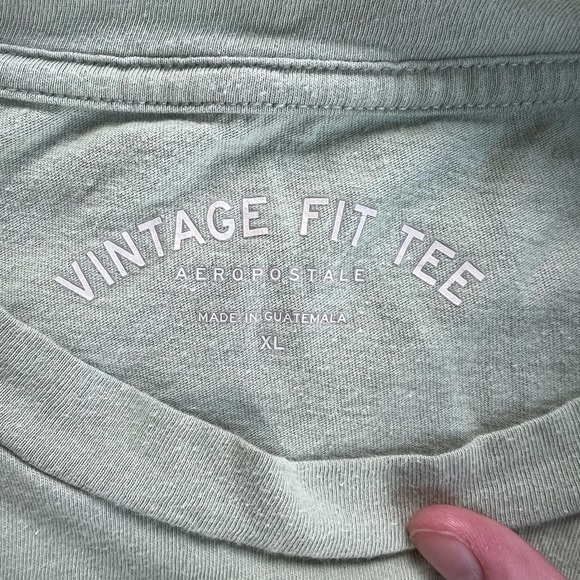 Aeropostale Green Vintage Fit Motorcycle Cropped T Shirt - Picture 4 of 4